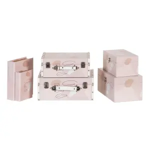 Dekorativ boks BigBuy Home 24x18x6 cm DMF (x2) image-4