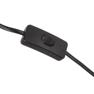 Lampe de bureau en lin bois BigBuy Home image-1