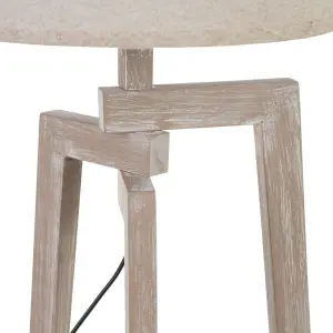 Wooden linen desk lamp BigBuy Home image-4