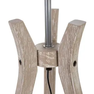 Lampe de bureau en lin bois BigBuy Home image-3