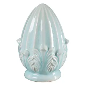 Ceramic oval fleur-de-lis figurine BigBuy Home image-0
