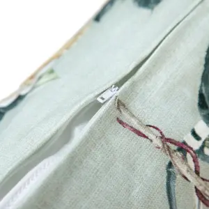 Cuscino quadrato in cotone con orchidea BigBuy Home image-1