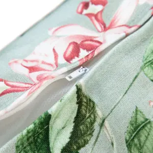 Cotton square orchid cushion BigBuy Home image-1