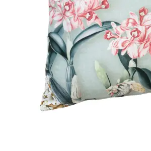 Cotton square orchid cushion BigBuy Home image-3