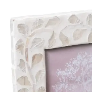 Portafoto in madreperla e legno mdf BigBuy Home image-2