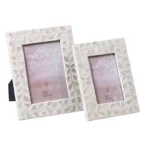 Portafoto in madreperla e legno mdf BigBuy Home image-1