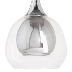 Lampada a sospensione in metallo e vetro BigBuy Home image-3