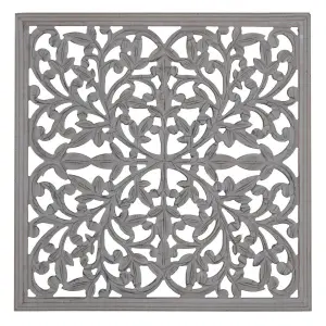 Square wall decoration in dmf BigBuy Home image-0