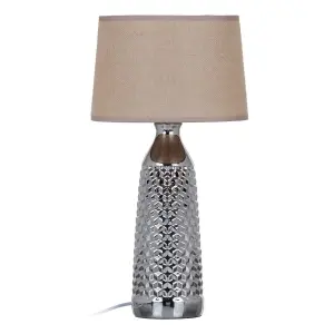 Lampada da tavolo in tela e ceramica BigBuy Home image-0