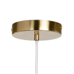 Metal glass suspension lamp BigBuy Home image-1