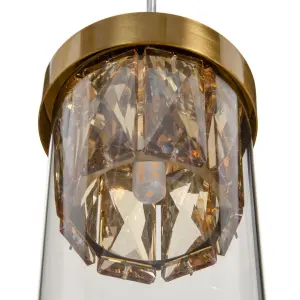 Metal glass suspension lamp BigBuy Home image-3