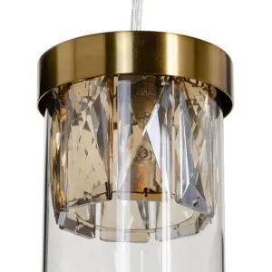 Metal glass suspension lamp BigBuy Home image-4