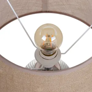 Lampada da tavolo in tela e ceramica BigBuy Home image-2