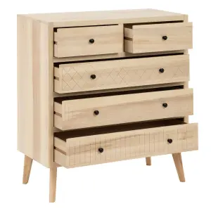Wood and dmf chest of drawers BigBuy Home Marie image-0