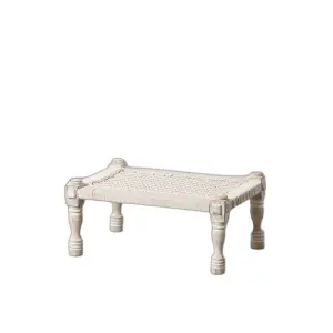 Wood and rope bench seat BigBuy Home image-0