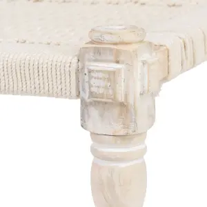 Wood and rope bench seat BigBuy Home image-3