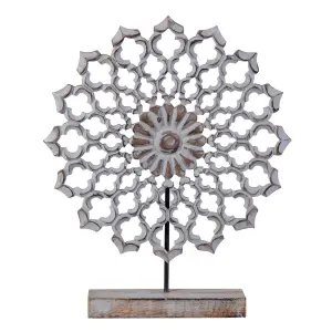 Decorative metal and wood figurine BigBuy Home image-0
