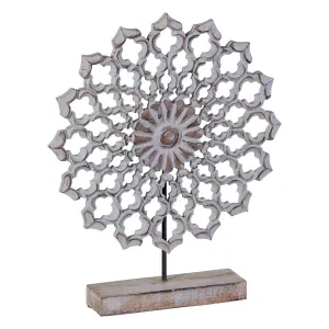 Decorative metal and wood figurine BigBuy Home image-1