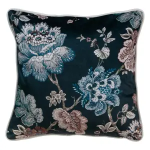 Blomsterpude i fløjl BigBuy Home image-0