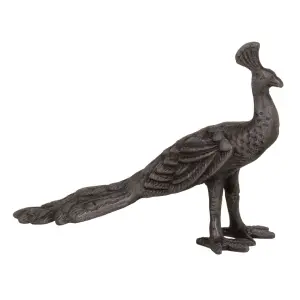 Decorative peacock figurine in aluminium BigBuy Home image-0