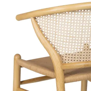 Rattan and wood dining chair BigBuy Home image-3