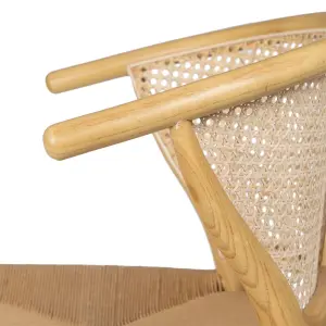 Rattan and wood dining chair BigBuy Home image-5