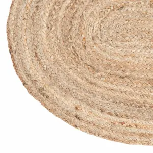 Oval jute rug BigBuy Home image-1