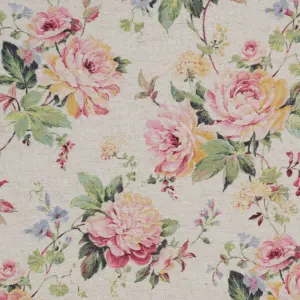 Cuscino a fiori in cotone, poliestere e lino BigBuy Home image-3