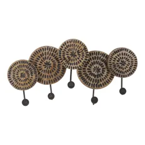 Appendiabiti in ferro in legno di mango BigBuy Home image-0