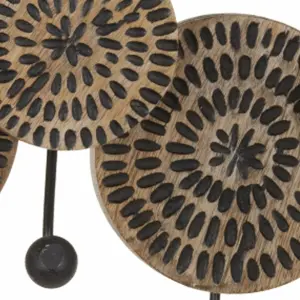 Appendiabiti in ferro in legno di mango BigBuy Home image-1