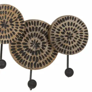 Appendiabiti in ferro in legno di mango BigBuy Home image-2