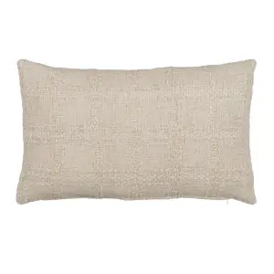 Cuscino rettangolare in cotone e lino BigBuy Home image-0