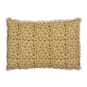 Rechteckiges Kissen mit Blumenmuster aus Baumwolle BigBuy Home image-0