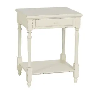 Spruce wood bedside table BigBuy Home DMF image-1