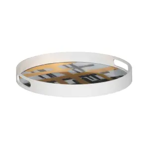 Vassoio per aperitivo in PVC vetro astratto BigBuy Home (x2) image-0