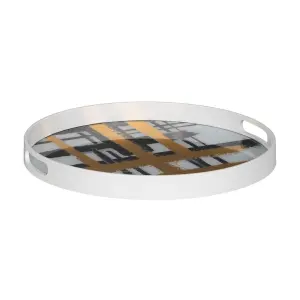 Vassoio per aperitivo in PVC vetro astratto BigBuy Home (x2) image-3