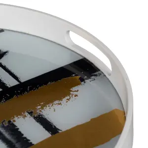 Vassoio per aperitivo in PVC vetro astratto BigBuy Home (x2) image-4
