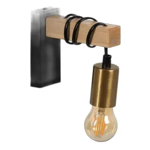 Aplique de madera y hierro BigBuy Home image-0