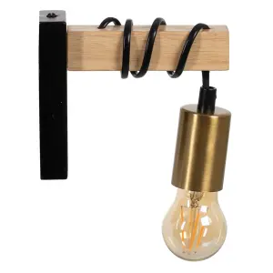 Aplique de madera y hierro BigBuy Home image-1