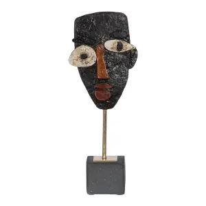 Statuetta maschera in resina BigBuy Home image-0