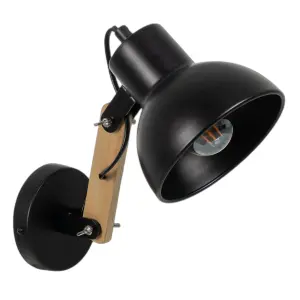 Lampa ścienna z drewna i żelaza BigBuy Home image-0