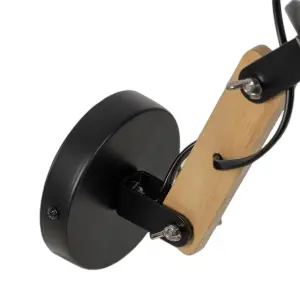 Lampa ścienna z drewna i żelaza BigBuy Home image-6