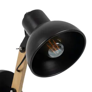 Lampa ścienna z drewna i żelaza BigBuy Home image-5