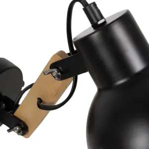Lampa ścienna z drewna i żelaza BigBuy Home image-3