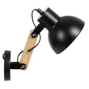 Lampa ścienna z drewna i żelaza BigBuy Home image-2