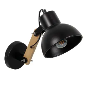 Lampa ścienna z drewna i żelaza BigBuy Home image-1