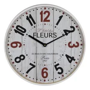 Orologio da parete in vetro e legno BigBuy Home image-0