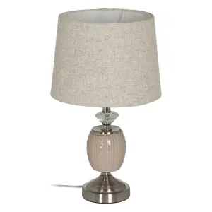Szklana i metalowa lampa biurkowa BigBuy Home image-0