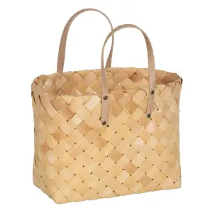 Wooden storage basket set BigBuy Home 50x22x28 cm (x2) image-2