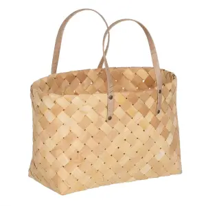 Wooden storage basket set BigBuy Home 50x22x28 cm (x2) image-0